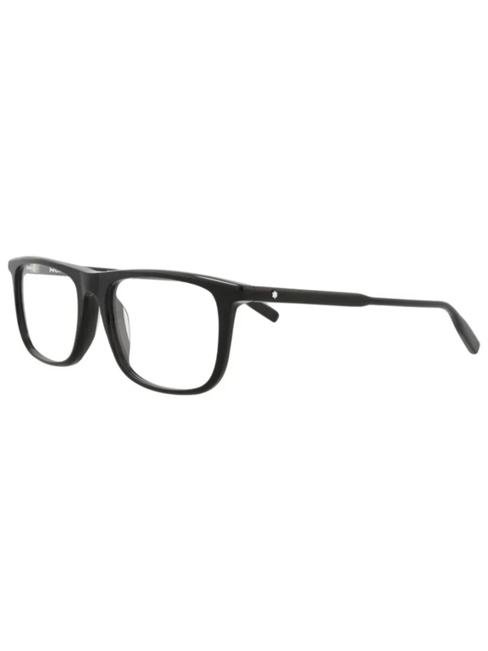 New Montblanc Women's Eyeglasses Square Rectangle Acetate Frame Mens Black Black